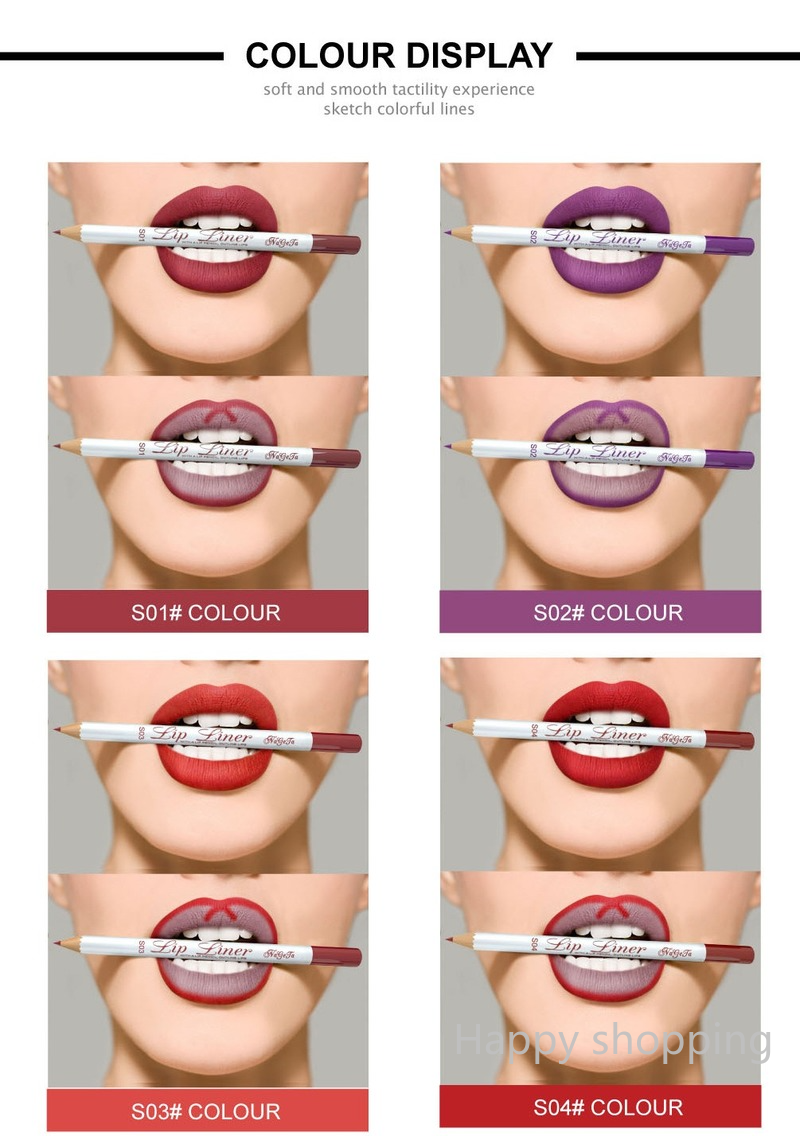 (Hàng Mới Về) Chì Kẻ Viền Môi 12 Màu Sắc Tùy Chọn Chống Nước Tiện Dụng | BigBuy360 - bigbuy360.vn
