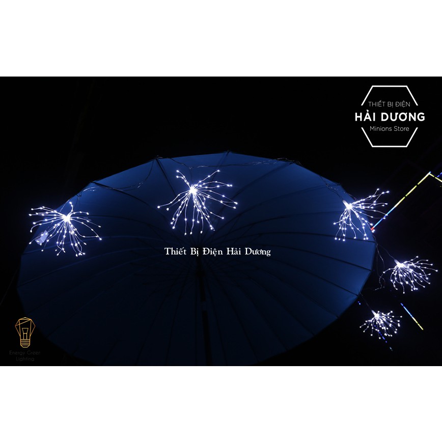 Bộ 5 Dây Đèn Led Pháo Hoa 8 Chế Độ Nháy Dài 5m Gồm 600 Bóng - Điều Khiển Từ Xa - Tăng Giảm Ánh Sáng Tiện Lợi -Có Đầu Nối