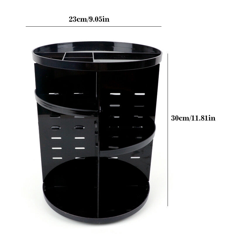 360° Hộp đựng mỹ phẩm/trang sức bằng nhựa cỡ lớn đa năng tiện dụng