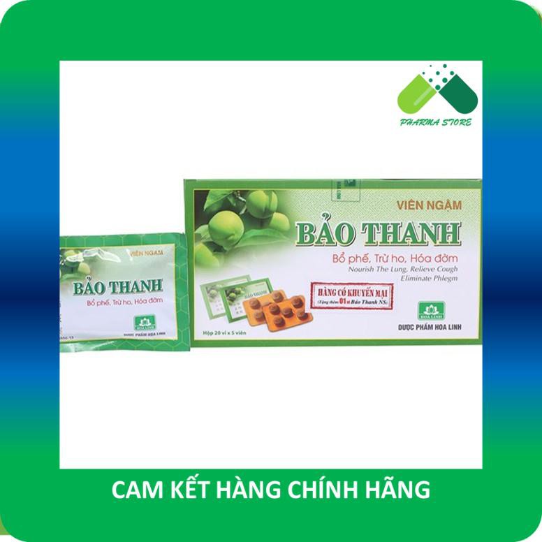 !!! Viên kẹo ngậm ho Bảo Thanh (Hộp 100 viên) (có đường/ không đường NS)