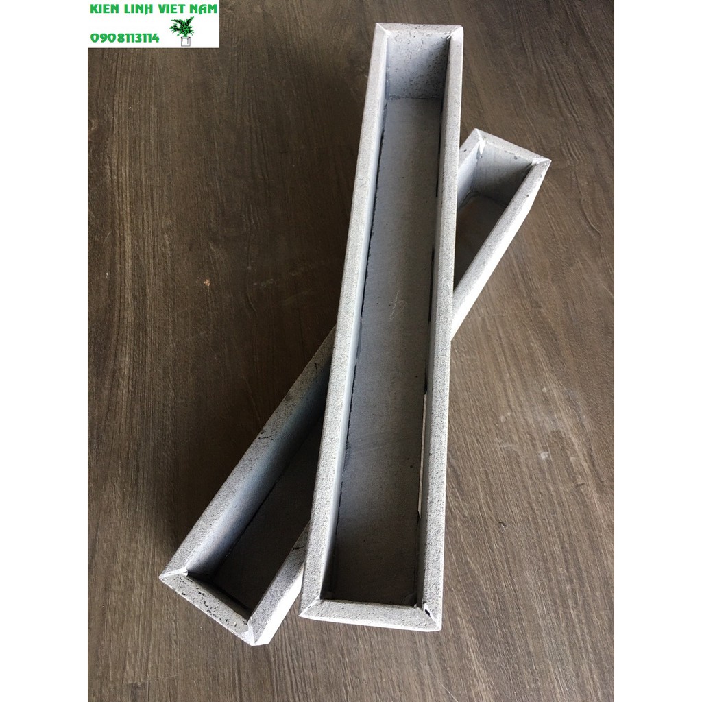 Chậu ốp tường trồng cây hình chữ nhật - dài 60cm, chậu treo ban công trồng hoa bền vĩnh viễn