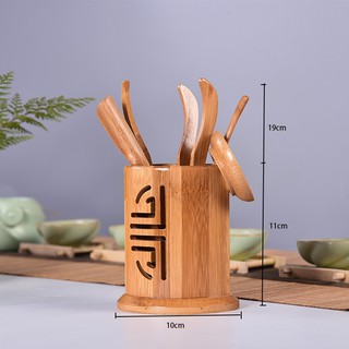 Bộ dụng cụ pha trà đạo bằng tre (nhiều mẫu)
