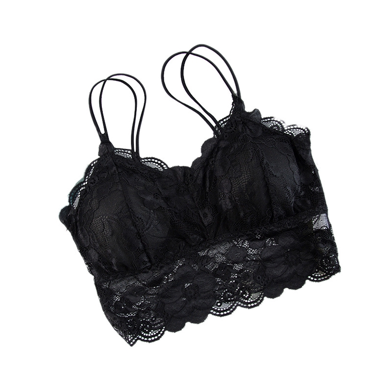 IELGY    Áo Lót Ống Ren Hoa Hướng Dương Lưng Đẹp