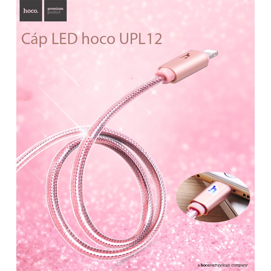 Cáp Sạc HOCO UPL12 1.2M - 2M Báo Đèn LIGHNING Chống Đứt