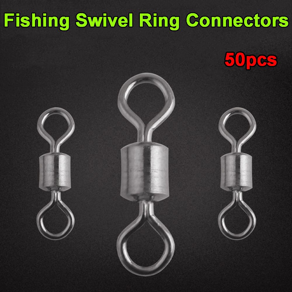 50 Khoen móc câu cá bằng thép không gỉ
