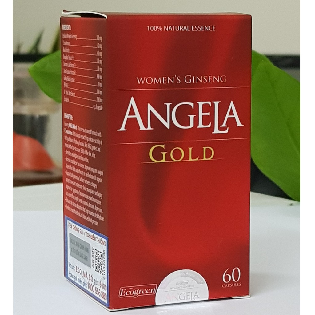 (Hàng Mỹ) Sâm Women's Ginseng Angela Gold - Hỗ trợ làm đẹp da, tăng cường sinh lý nữ, chống lão hóa (Lọ 60 viên)