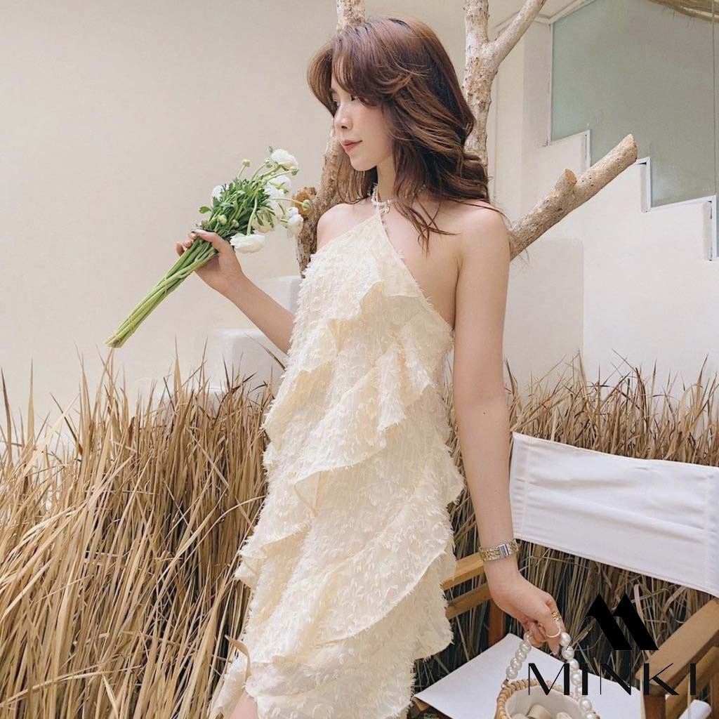 ĐẦM YẾM LÔNG VŨ TIỂU THƯ - CHẤT LIỆU CAO CẤP - MÀU TRẮNG / HỒNG / KEM