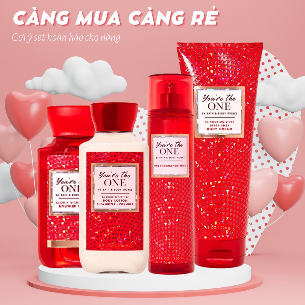 Xịt Toàn Thân Bath And Body Works You're The One Khử Mùi Hương Thơm Nồng Ấm Dành Cho Nữ Chai 236ml