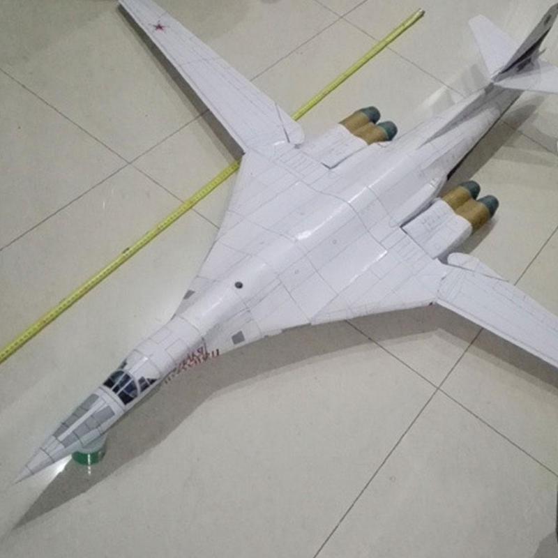 Mới Mô Hình Máy Bay Chiến Đấu Tupolev Tu-160 160 Craft 3d Diy S0P0