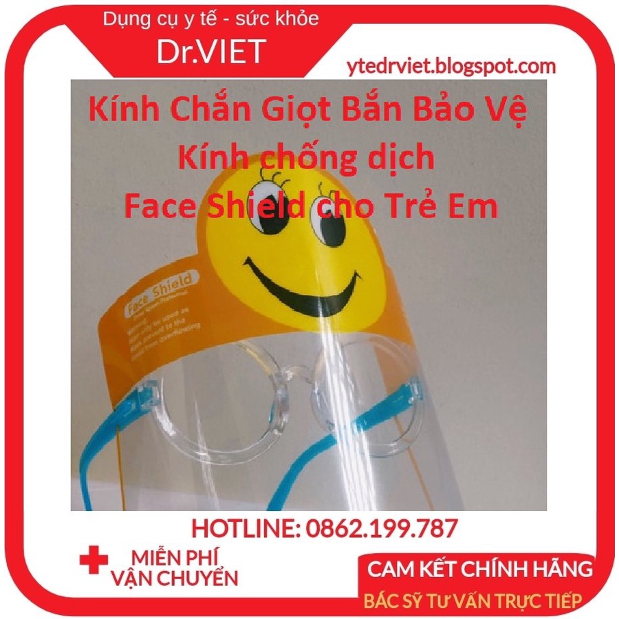 Màn chắn - Kính chắn giọt bắn cho bé - Baby Face Shield - Kính chống dịch cho trẻ em- Kính Chống Khuẩn Phòng Dịch Cho bé