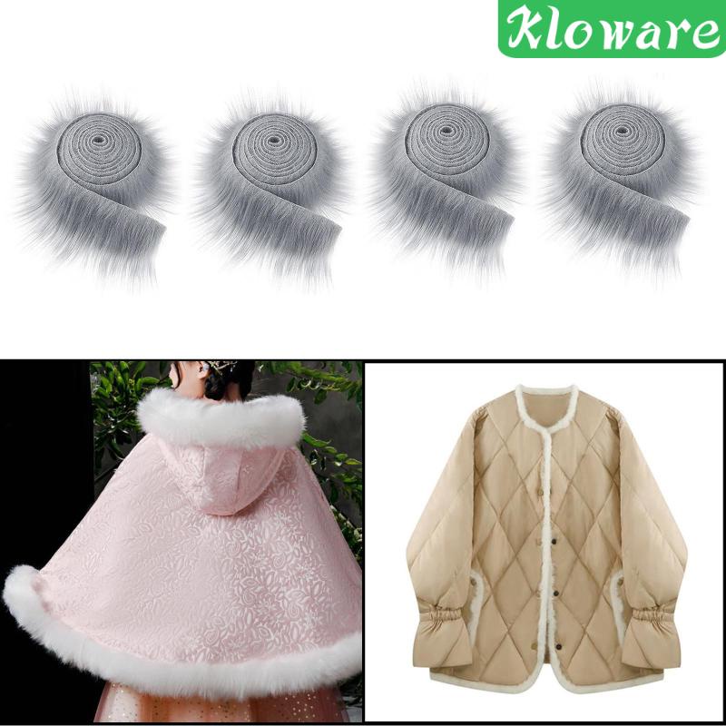 4 Cuộn Vải Lông Giả Mềm Rộng 9cmx6m Trang Trí Giáng Sinh