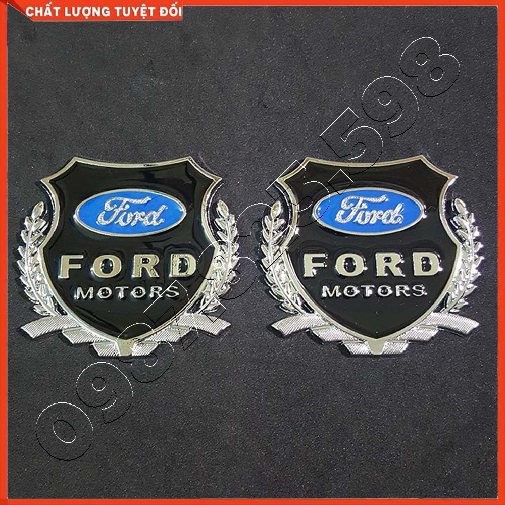 Logo Kim Loại Dán Các Dòng Xe Ô Tô FORD - Logo Bông Lúa Dán Xe Ford