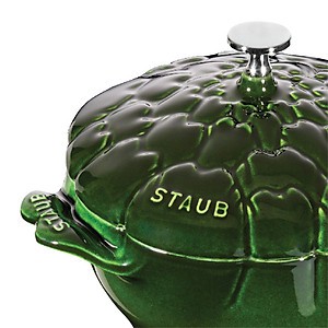 Nồi gang STAUB ARTIC.COCOTTE B-GR 22cm - 3L màu xanh lá, hình atiso