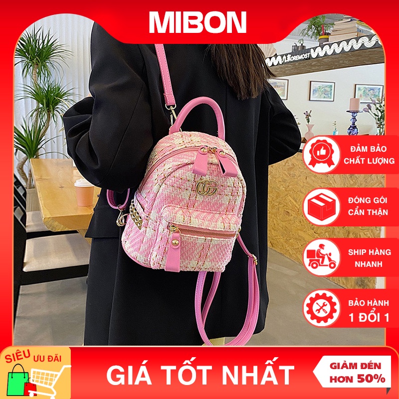 Balo nữ mini, balo thời trang nữ gc phối dạ nhiều màu thời trang trẻ trung