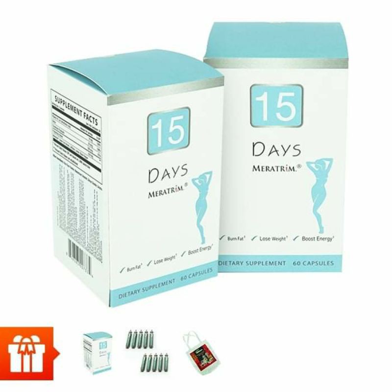 NATURE GIFT Combo 3 hộp viên giảm cân 15 Days (60 viên)Tặng ngay: 10 tuýp Atiso không đường và 1 túi vải Canvas