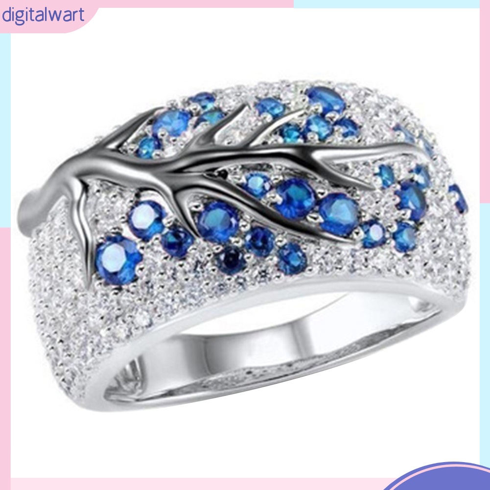 Nhẫn Hợp Kim Hình Cành Cây Đính Đá Thời Trang Sang Trọng Dành Cho Nữ