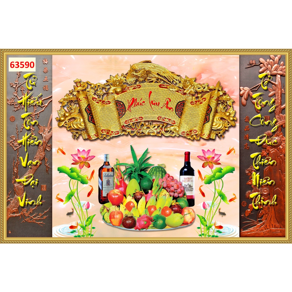 Tranh phòng thờ, bàn thợ in theo mọi kích thước yêu cầu