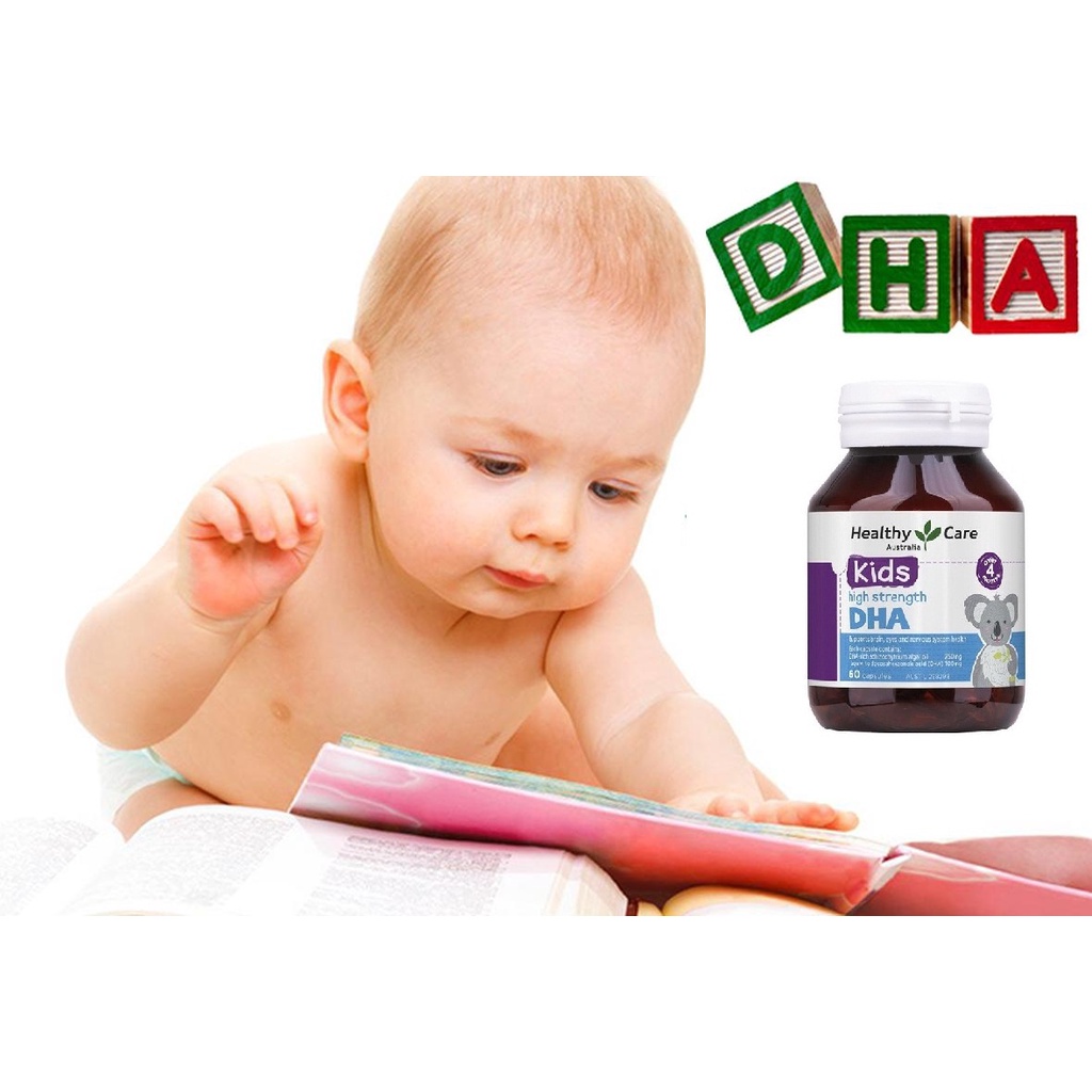 [Hàng chuẩn Úc] Viên uống bổ sung DHA cho trí não bé Healthy care kids high strength dha 60 viên của Úc