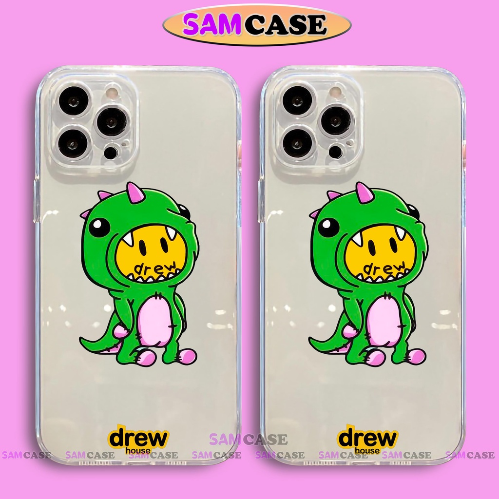 Ốp lưng iPhone Drew Chống sốc cạnh viền vuông Silicon trong suốt mềm dẻo cho 6/6s/7/8/X/XS/11/12/13/14 Pro Plus Max