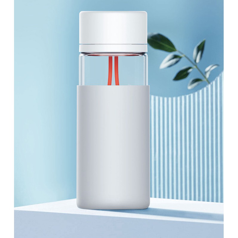 Bình Nước Thủy Tinh Xiaomi Millet Youpin 400ml Có Bọc Silicon 2mm Chống Vỡ [ Hàng Chính Hãng ]