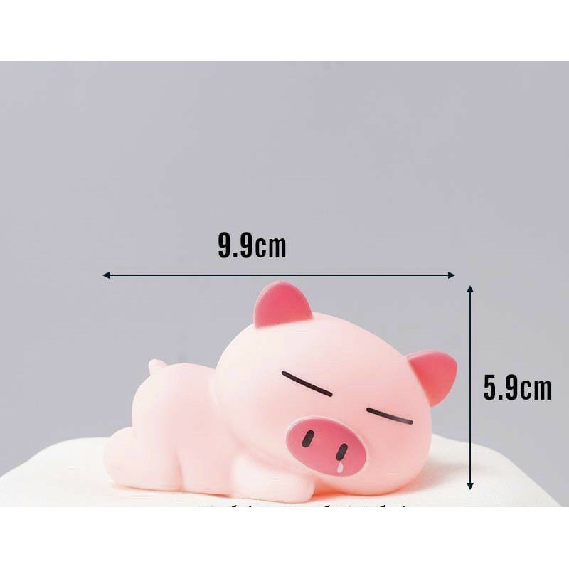 Heo Nằm Ngủ To Trang Trí Bánh Kem Siêu Dễ Thương