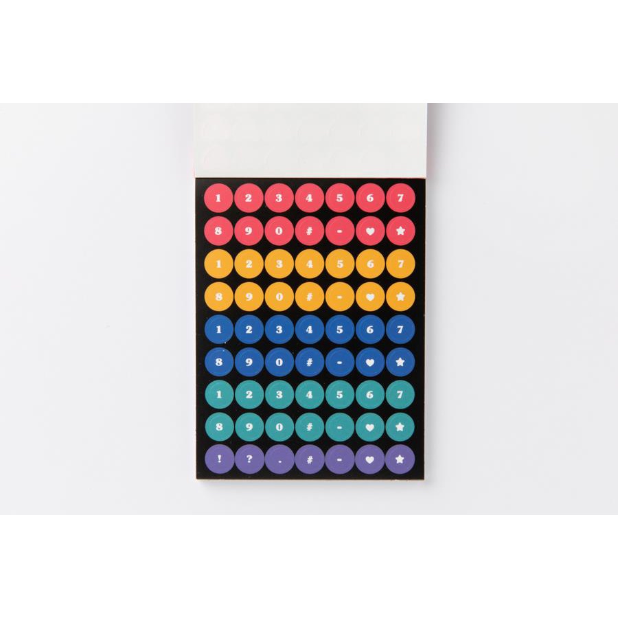 Set 20 Tấm Sticker Được Đóng Tập ARTBOX Hàn Quốc Nhiều Kiểu Số Và Kiểu Khung
