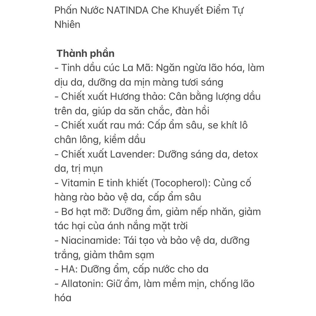 Phấn Nước NATINDA | BigBuy360 - bigbuy360.vn