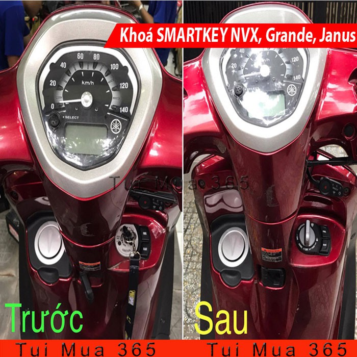 Full Bộ khóa chống trộm cướp Yamaha Smartkey NVX, Grande, Janus