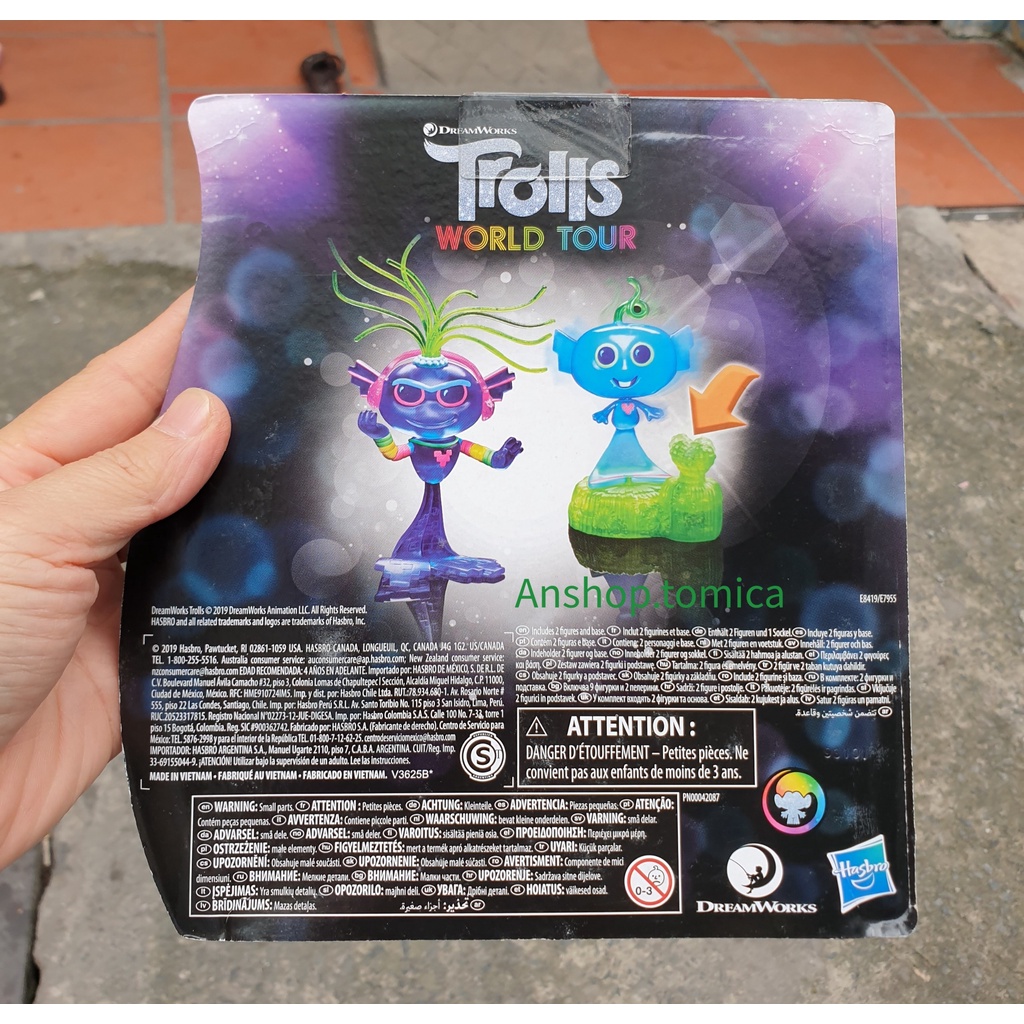 Hộp mô hình nhân vật Trolls World Tour hàng Hasbro