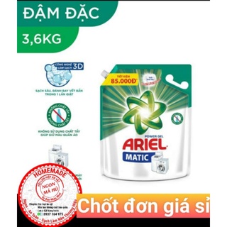 Nước giặt ariel đậm đậm đặc sạch nhanh túi 3.5 kg