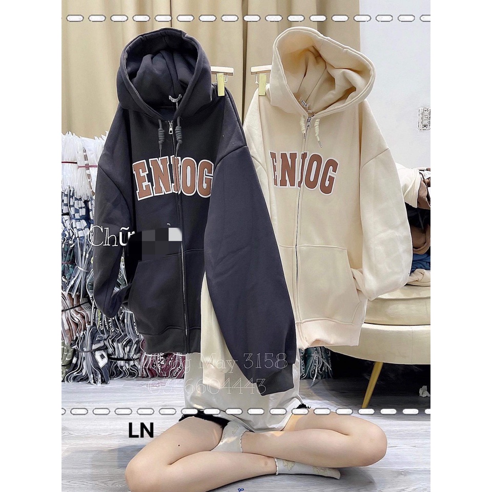 Áo khoác enjog tay bồng có mũ-6L5N