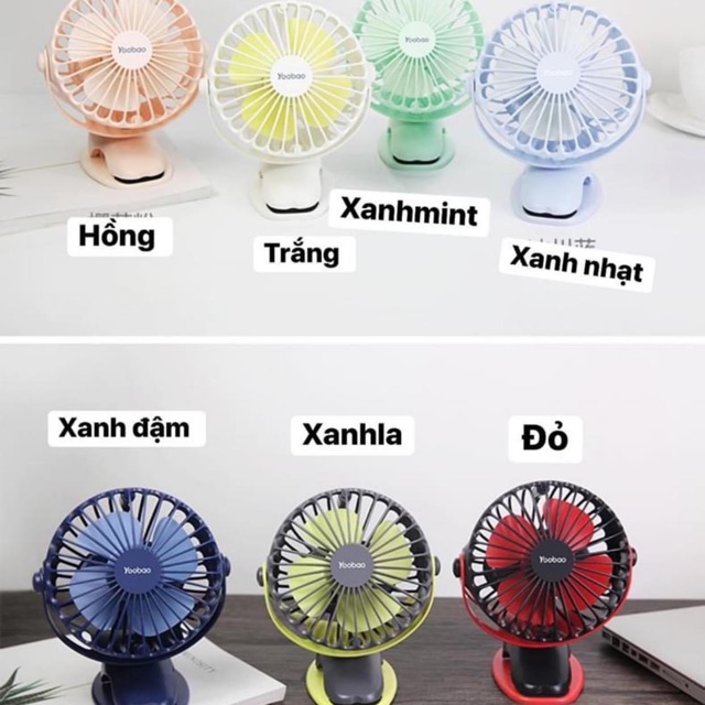Quạt yoobaoo chính hãng kẹp or để bàn
