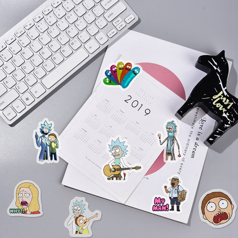 Sticker Hoạt Hình Rick And Morty Dán Trang Trí Xe Ô Tô