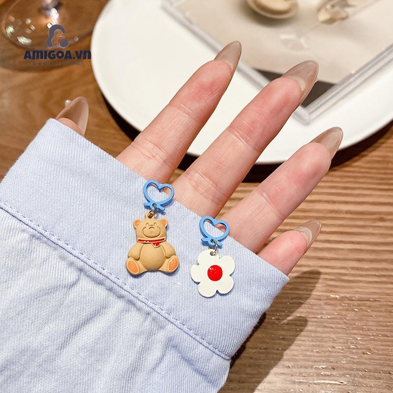 ✨✨Bông tai S925 hình gấu và hoa dễ thương dành cho nữ