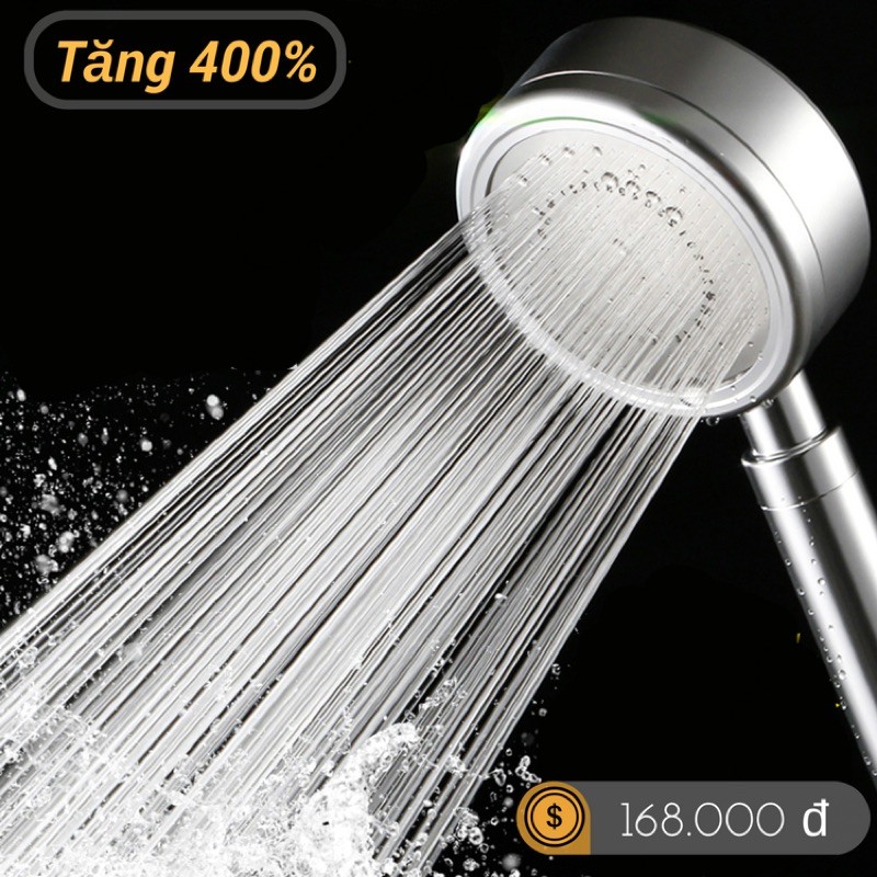 Combo Vòi Hoa Sen Tăng Áp LUVA VS3 Kèm Dây Sen Inox 304 Chống Xoắn Dài 1.5m, BH 1 Năm, Đổi Lỗi 30 Ngày