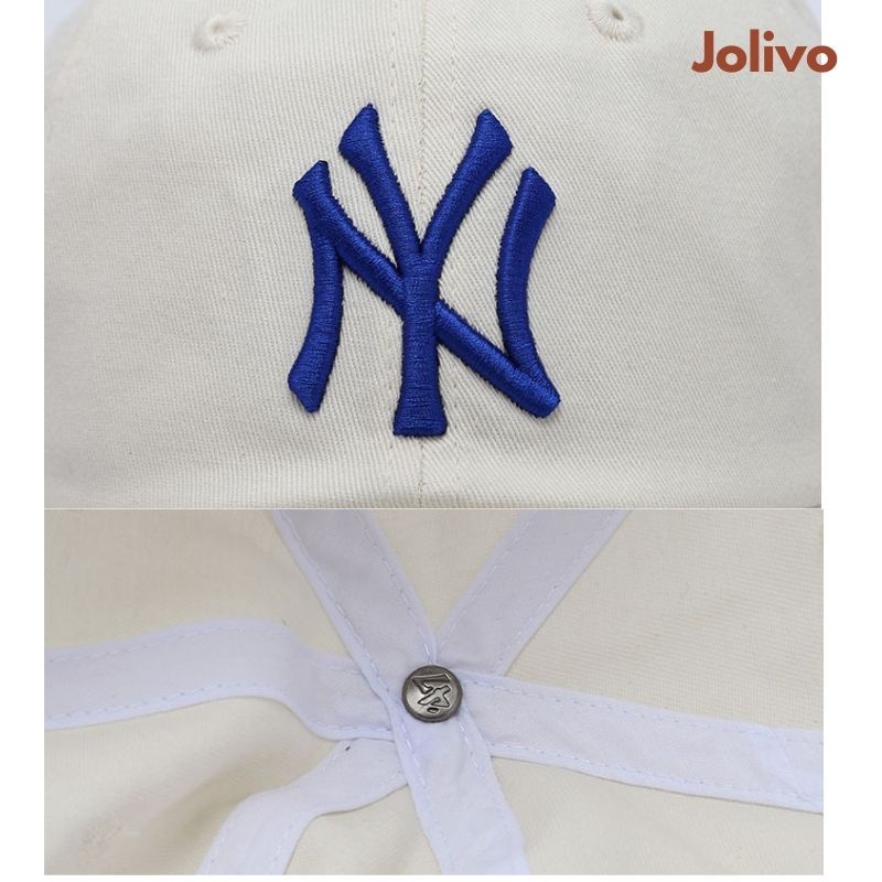 Mũ lưỡi chai MLB phong cách Hàn Quốc trẻ trung chất kaki cotton cứng cáp JOLIVO
