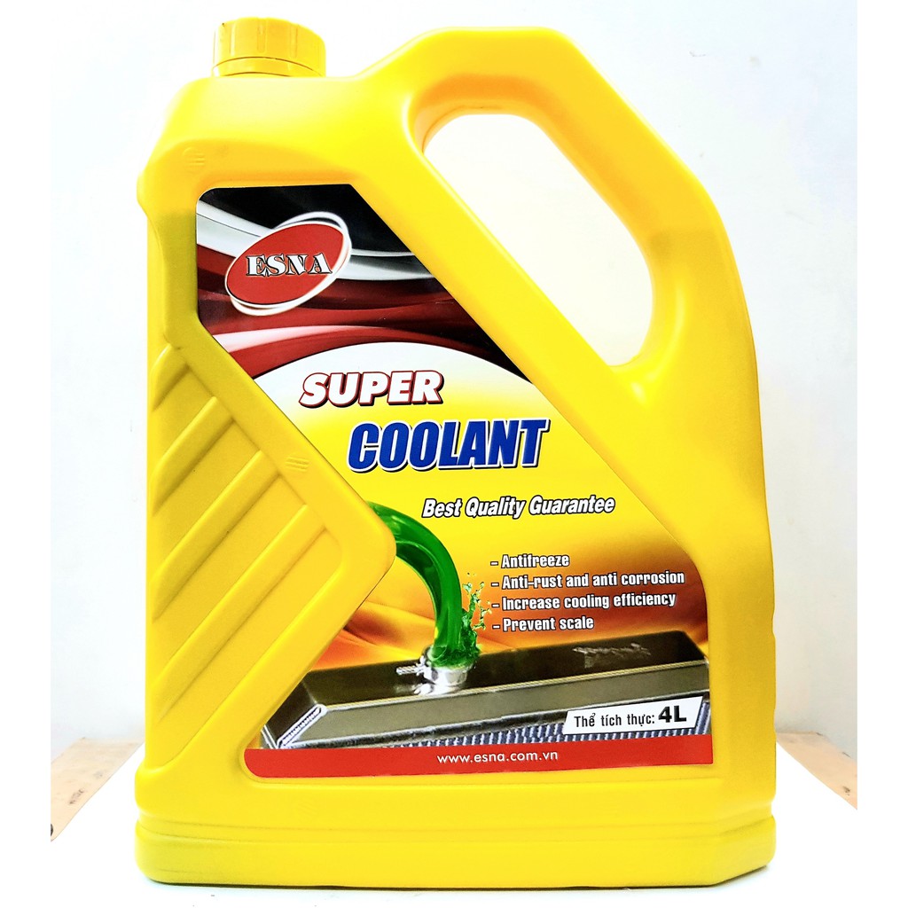 Nước làm mát động cơ Esna Coolant 4L (màu xanh) bình lớn