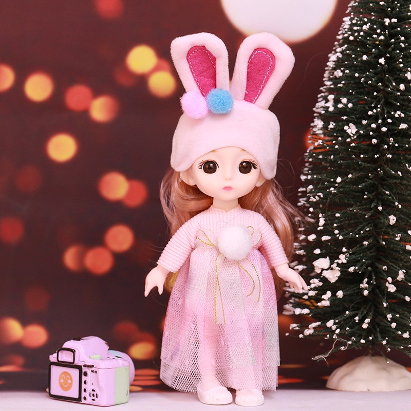 Đầm Công Chúa Mini 17cm Hóa Trang Cho Búp Bê Dễ Thương