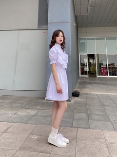 Đầm tiểu thư phối bèo Mint