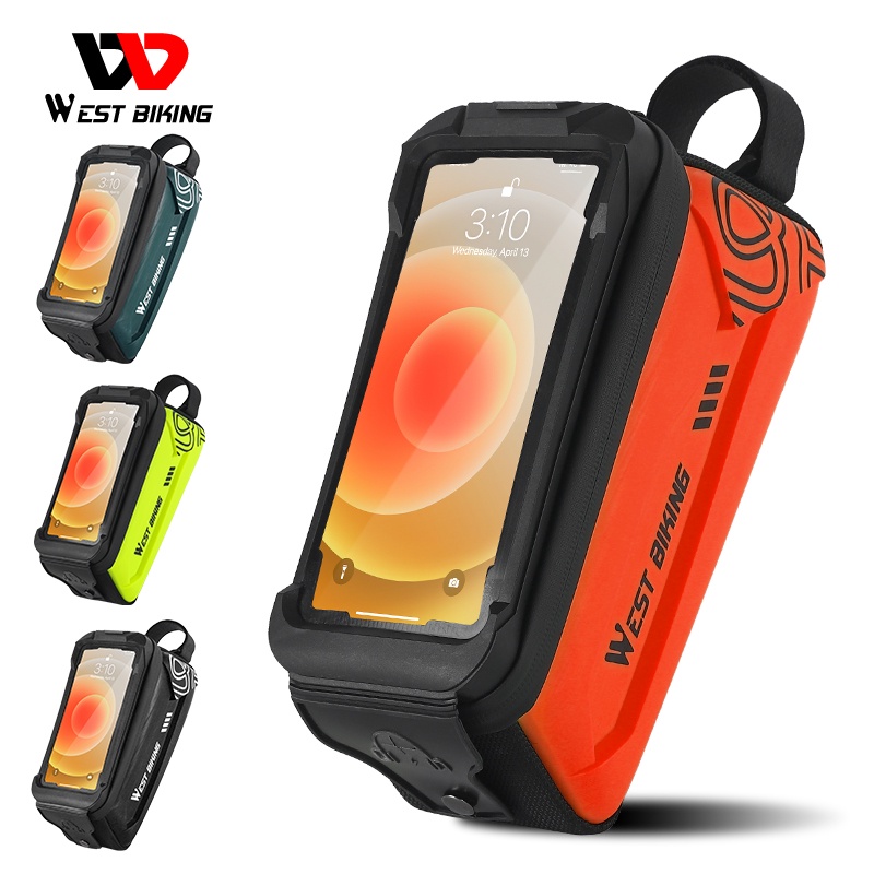 Túi đựng điện thoại cảm ứng 7.0 inch WEST BIKING 2.5L gắn khung xe đạp chống nước tiện dụng