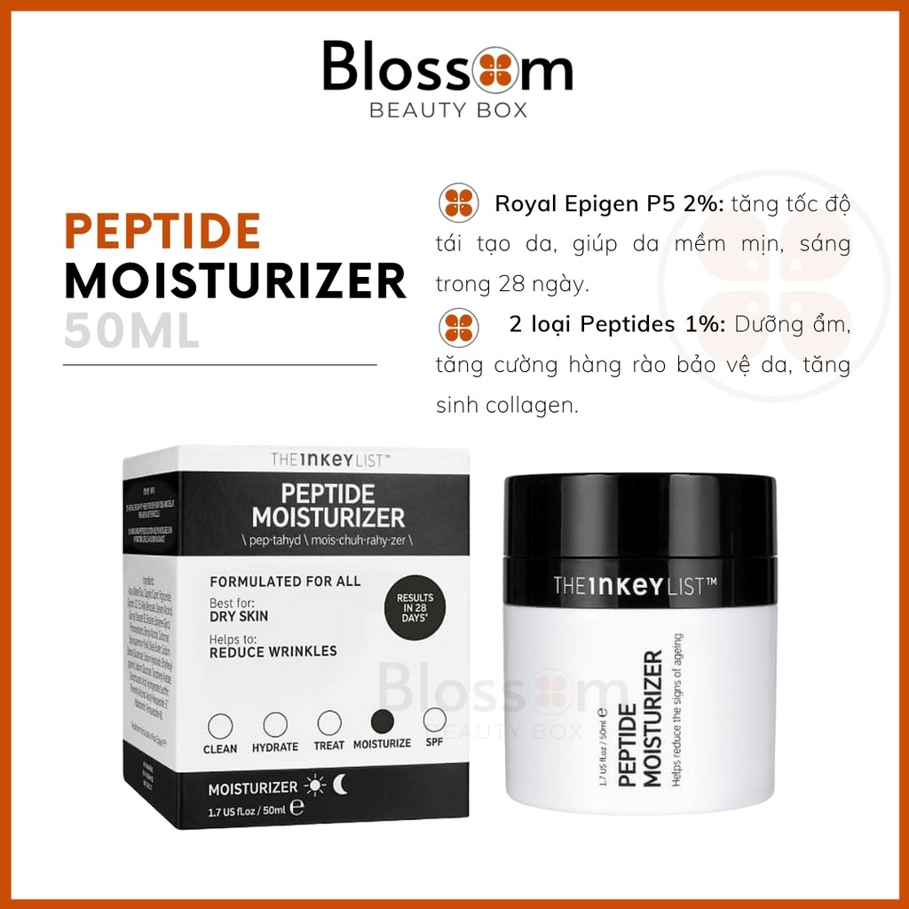 Kem dưỡng ẩm The INKEY Peptide Moisturizer 50ml