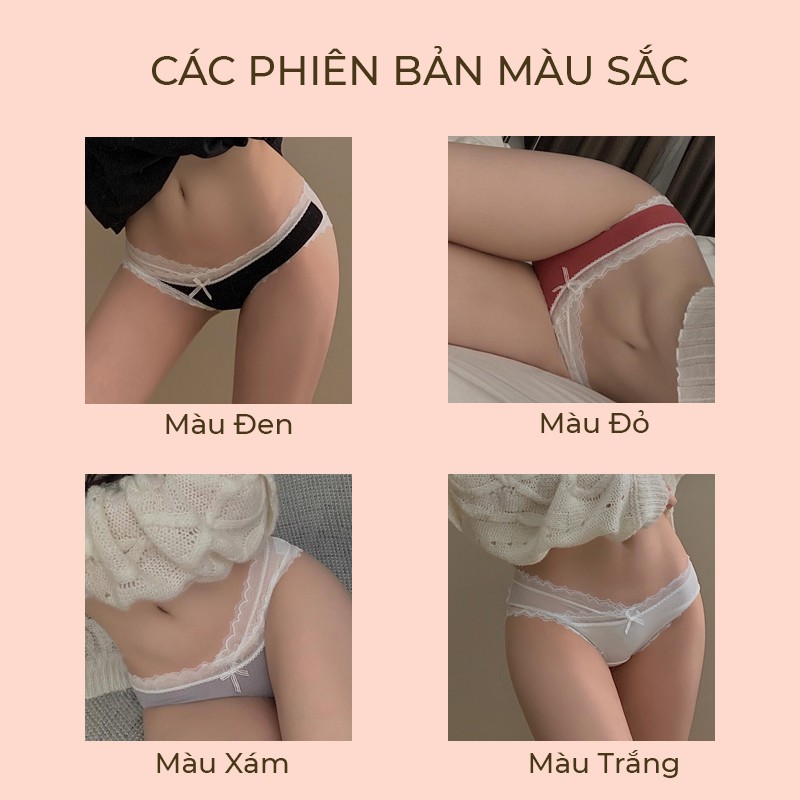 Quần lót nữ cao cấp tiểu thư ren trắng Lyly QL SP1 chât vải mềm co dãn tốt | BigBuy360 - bigbuy360.vn