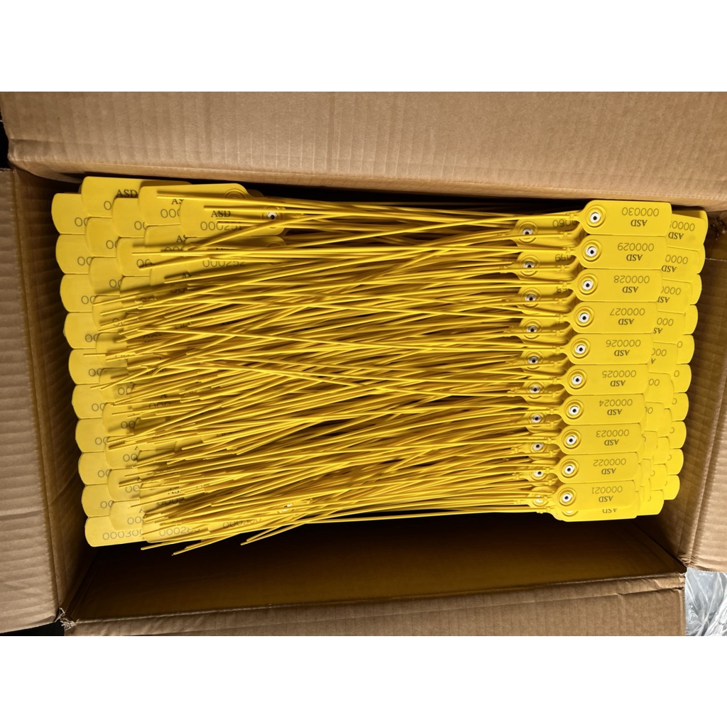 Combo 100 cái Seal niêm phong nhựa kẹp chì dây tròn trơn  30 cm