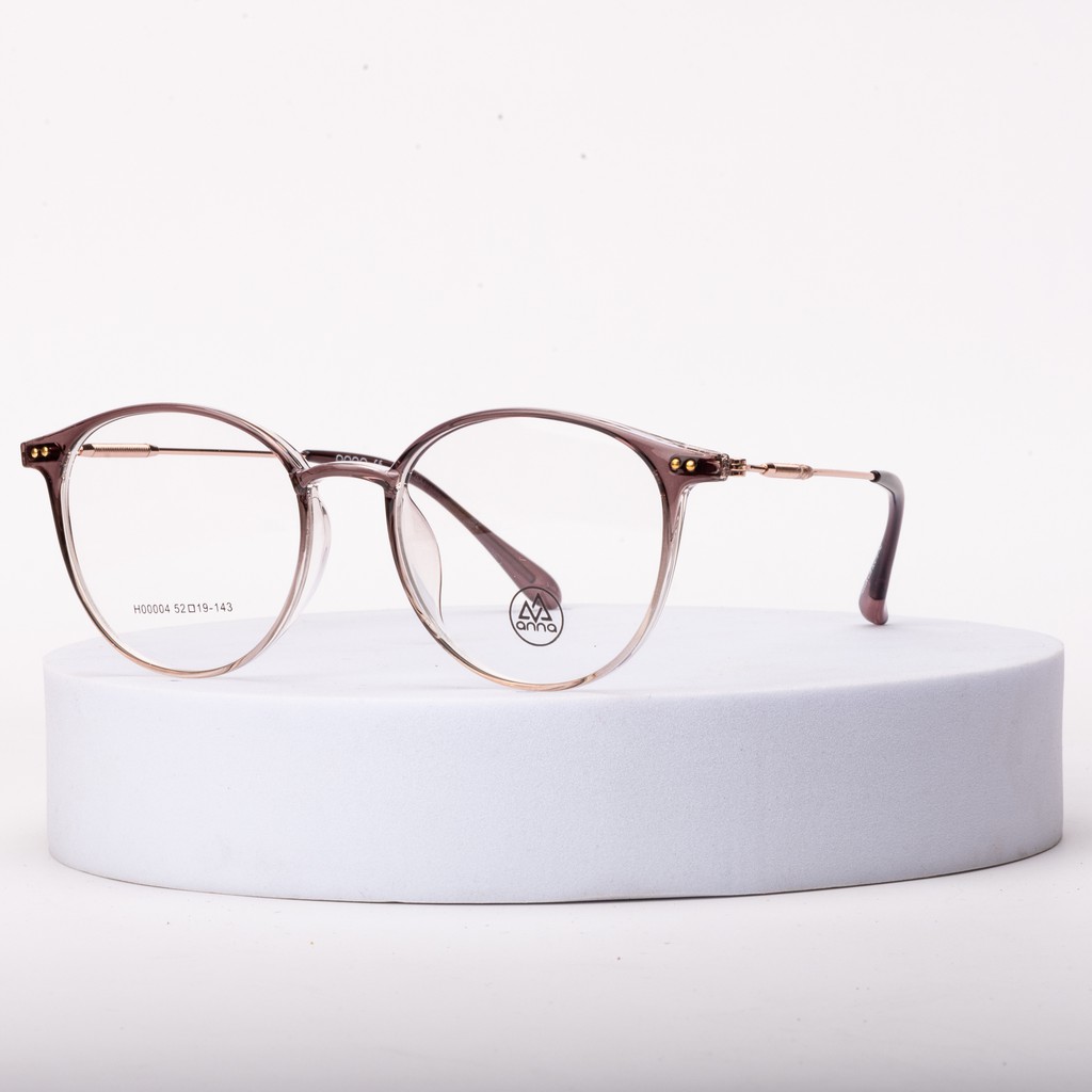Gọng kính chính hãng ANNA thiết kế dáng tròn kết hợp kim loại và nhựa ANA0004 | BigBuy360 - bigbuy360.vn