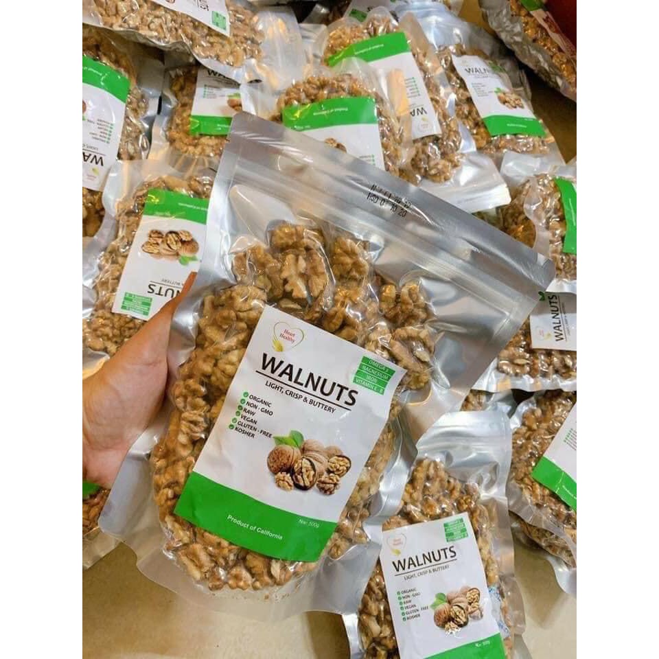 Nhân Quả Óc Chó Vàng/Đỏ nhập khẩu Mỹ-  Walnuts 500gr ( Nhân, đã bóc vỏ)