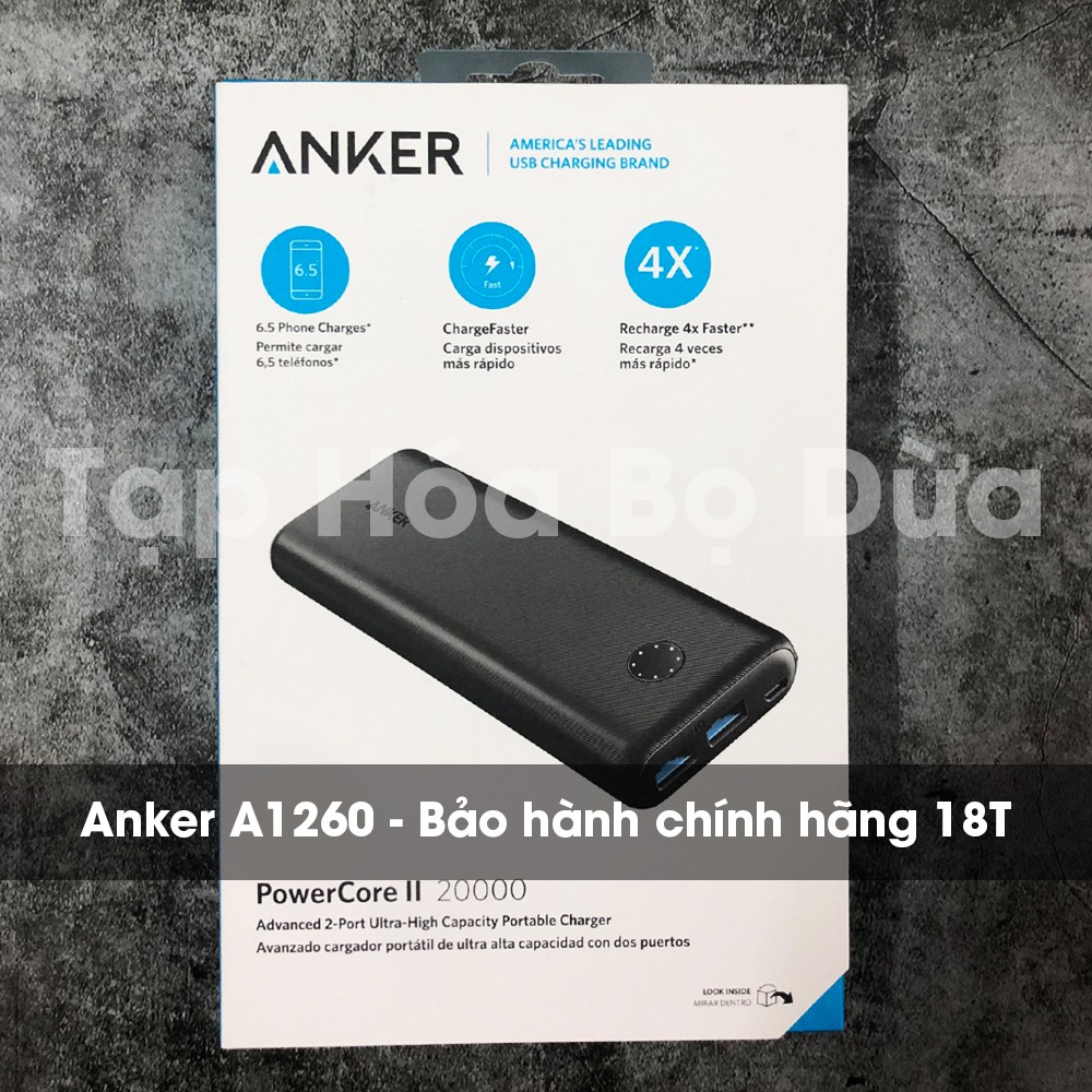 [BH-ANKERVN] Pin Dự Phòng Anker PowerCore II 20000mAh - Mã A1260