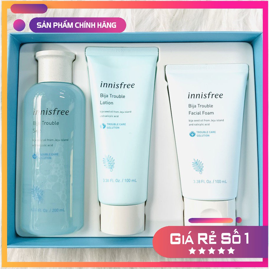 Bộ Chăm Sóc Da Mụn Innisfree Bija Trouble Skin Care Set