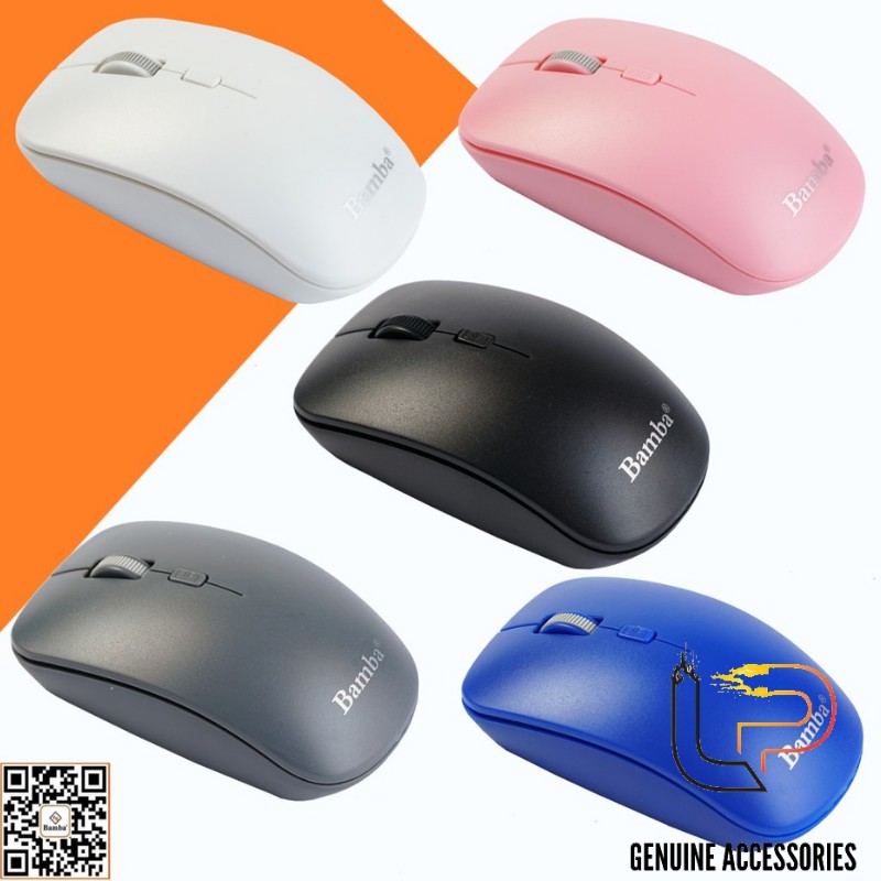 CHUỘT KHÔNG DÂY MÀU HỒNG BAMBA B5 - MOUSE KHÔNG DÂY BAMBA B5