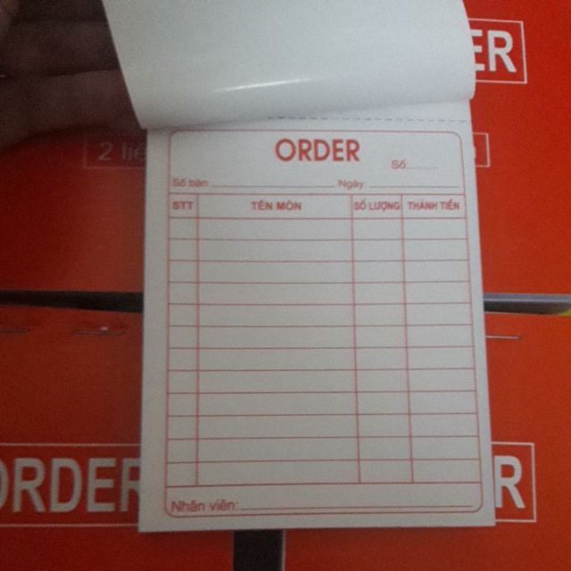 COMBO 10 QUYỂN ORDER 2 LIÊN/3 LIÊN A6 100 TỜ