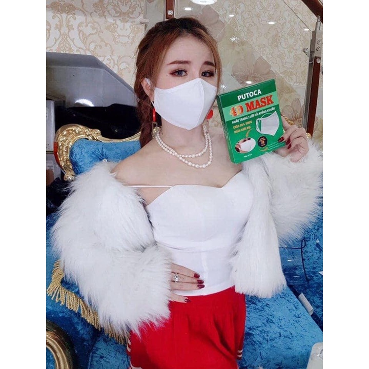 Khẩu trang kháng khuẩn 20 lần giặt PUTOCA ( 1 hộp 5 cái )